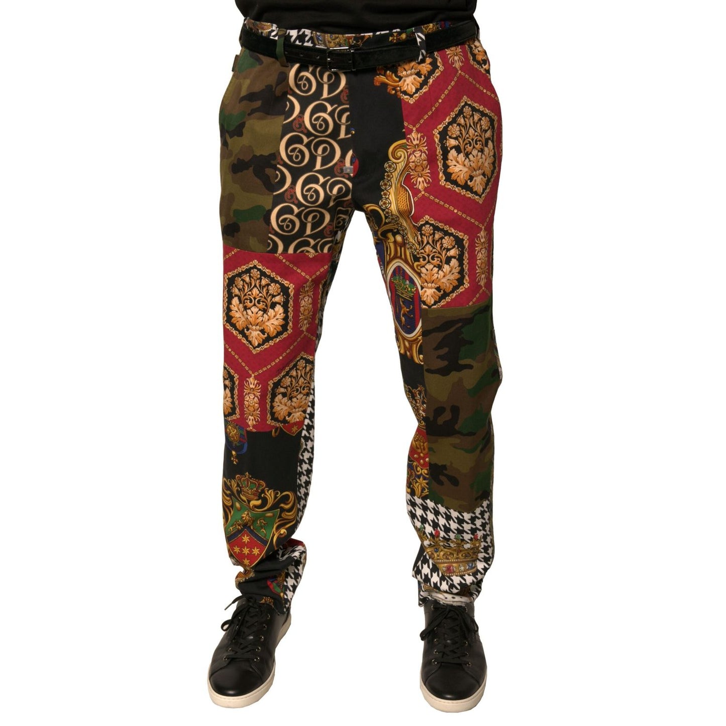 Dolce & Gabbana Multicolor Patchwork Men Dress Pants