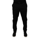 Dolce & Gabbana Black Tapered Formal Dress Pants