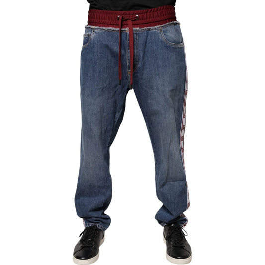 Dolce & Gabbana Blue Cotton Stretch Straight Denim Jeans PAN75909-54