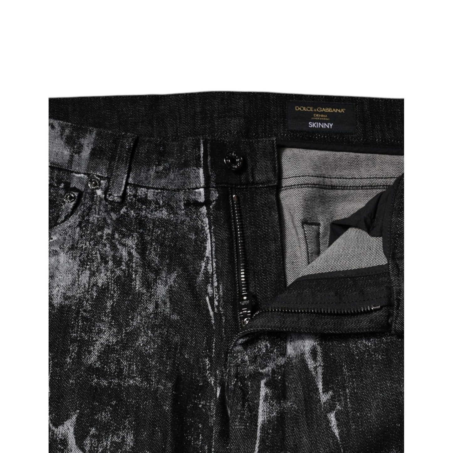 Dolce & Gabbana Multicolor Cotton Tie Dye Skinny Denim Jeans