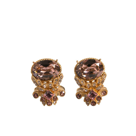 Dolce & Gabbana Gold Tone 925 Sterling Silver Crystal Cufflink SMY10555