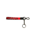 Dolce & Gabbana Red Logo Leather Silver Brass Holder Keychain Keyring