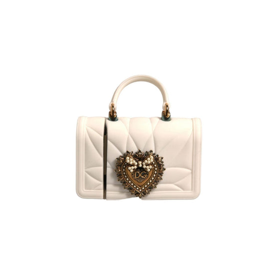Dolce & Gabbana White Silicone Devotion Heart Cover Hand Bag Airpod Case SMY10590