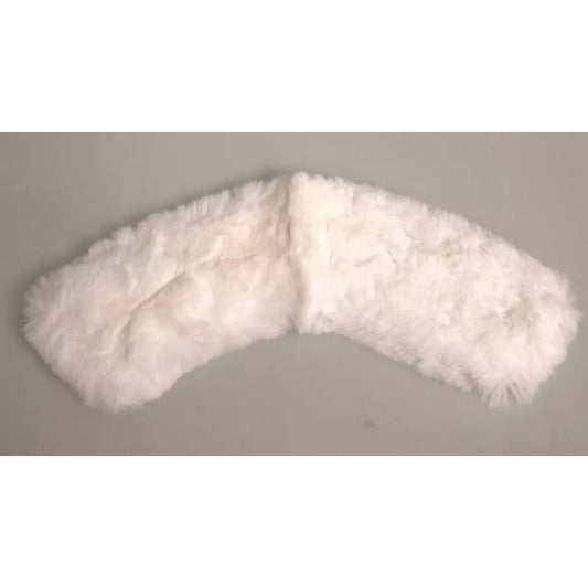 Dolce & Gabbana White Fur Shoulder Collar Wrap Shawl Scarf MS7106