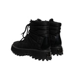 Dolce & Gabbana Black Padded Mid Calf Lace Up Boots Shoes
