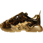 Dolce & Gabbana Gold Daymaster Leather Low Top Sneakers Shoes MV6709-45