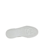 Dolce & Gabbana White Black Cotton High Top Sneakers Shoes