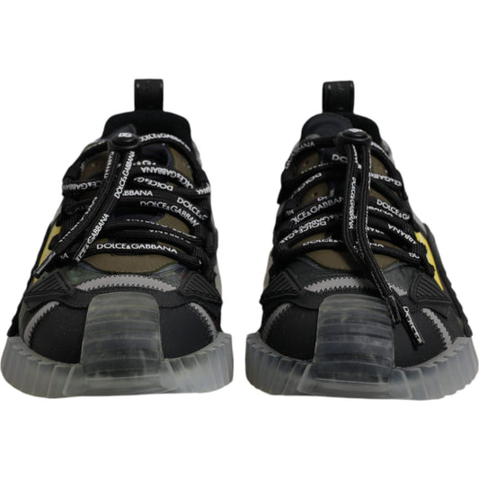 Dolce & Gabbana Black Green Camo NS1 Low Top Sneakers Shoes MV6727-44