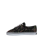 Dolce & Gabbana Black Tropical Print Low Top Sneakers Shoes