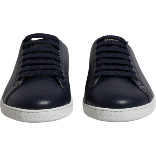 Dolce & Gabbana Dolce & Gabbana Blue Low Top Men Saint Tropez Sneakers Shoes MV6791-39 1728,67345645728,Black,Dolce & Gabbana,EU39/US6,Material: 88% Lamb Leather 12% Goatskin,Men,Men - Shoes,New with tags,Shoes,Sneakers - Men - Shoes