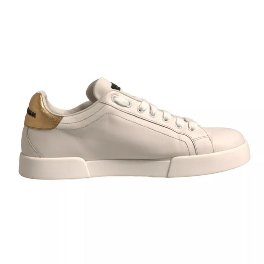 Dolce & Gabbana White Crown Patch Portofino Sneakers Shoes MV6850#1-43.5