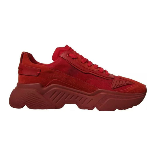 Dolce & Gabbana Red Leather Daymaster Low Top Sneakers Shoes MV6864-43
