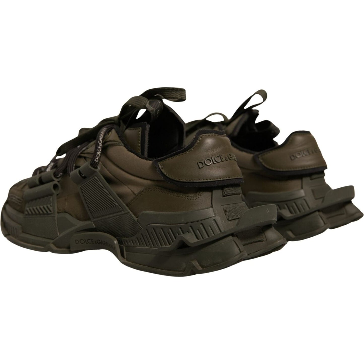 Dolce & Gabbana Military Green Space Low Top Sneakers Shoes MV6896-41