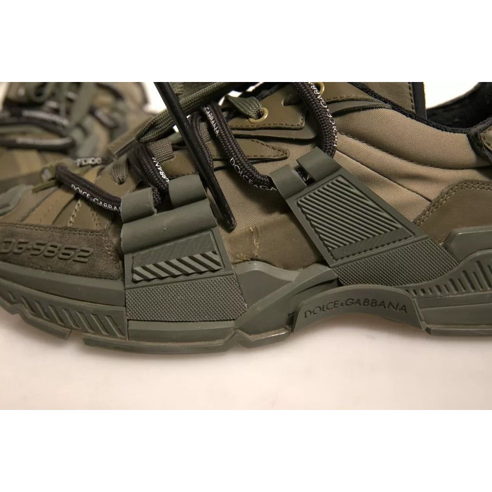 Dolce & Gabbana Military Green Space Low Top Sneakers Shoes MV6896-41