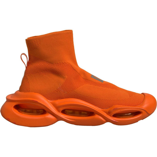 Dolce & Gabbana Orange Slip On Wave Socks Men Sneakers Shoes MV6969-44