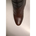 Dolce & Gabbana Brown Leather Heels Mid Calf Boots Shoes