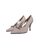 Dolce & Gabbana White Leather High Heels Women Pumps Shoes