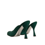 Dolce & Gabbana Green Suede Leather High Heel Pumps Shoes