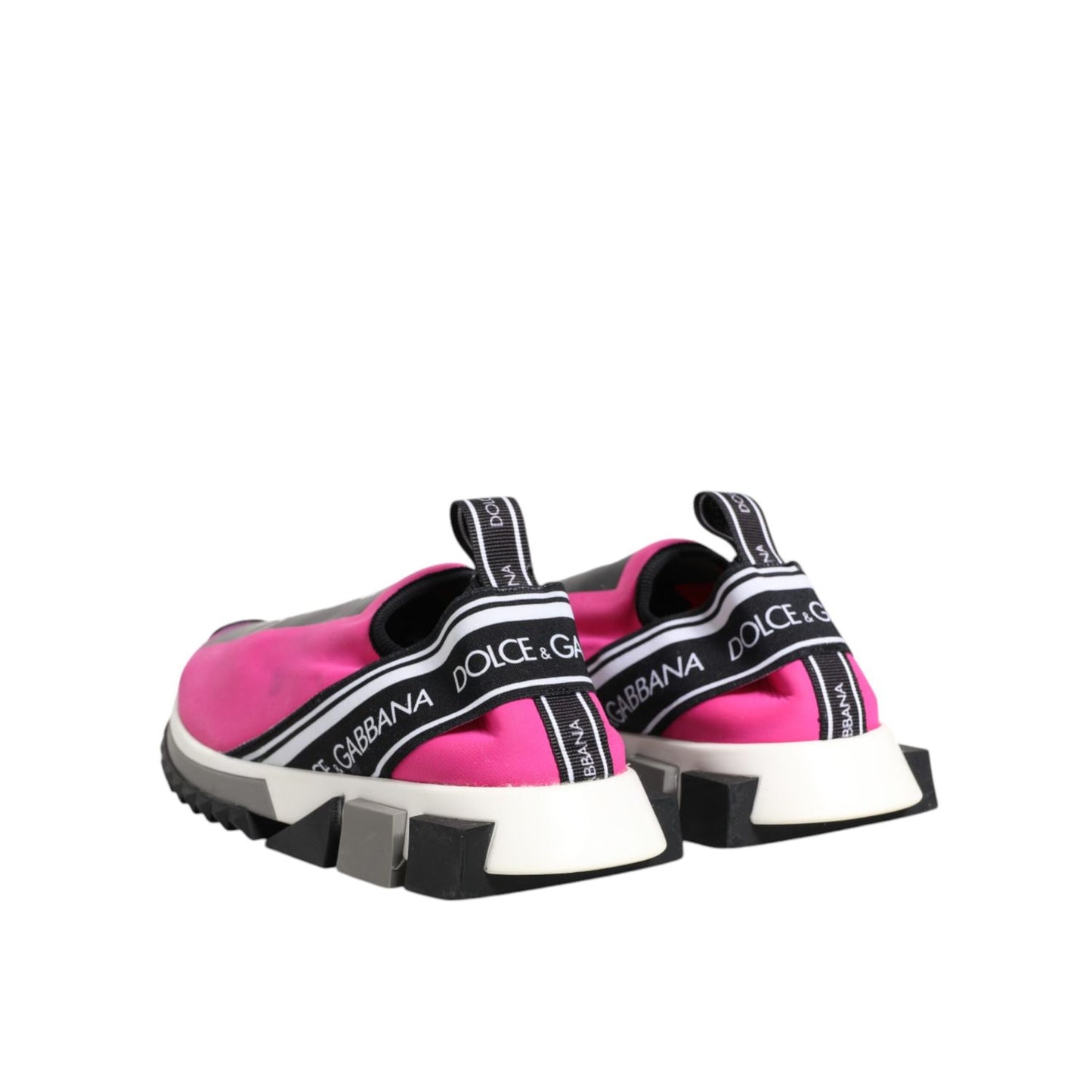 Dolce & Gabbana Fuchsia White Slip On Sorrento Sneakers Shoes