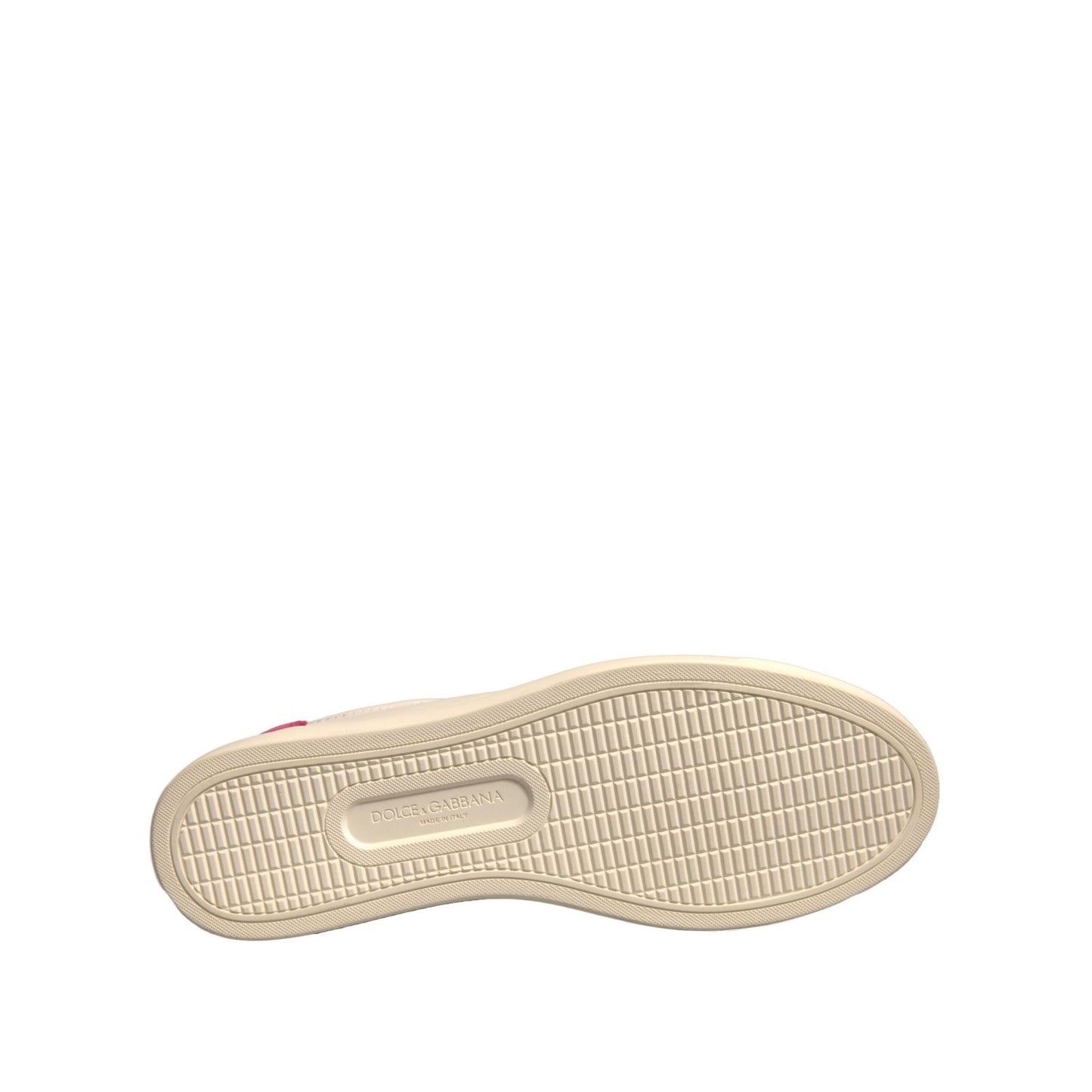 Dolce & Gabbana White Suede Leather Low Top Sneakers Shoes