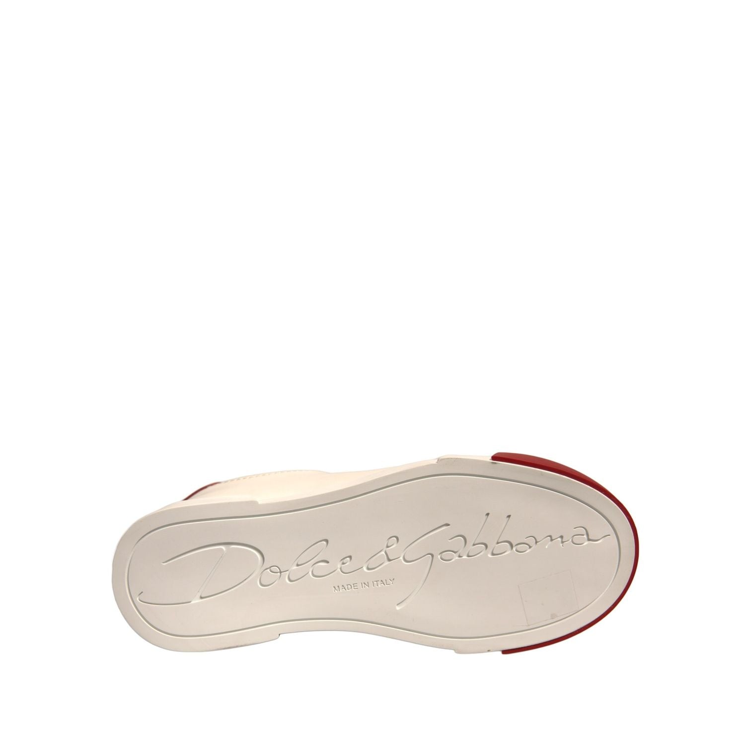 Dolce & Gabbana Shoes White Leather Logo Portofino Sneakers