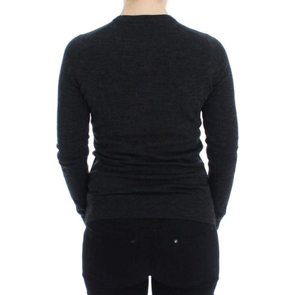 Dolce & Gabbana Gray Wool Button Cardigan Sweater