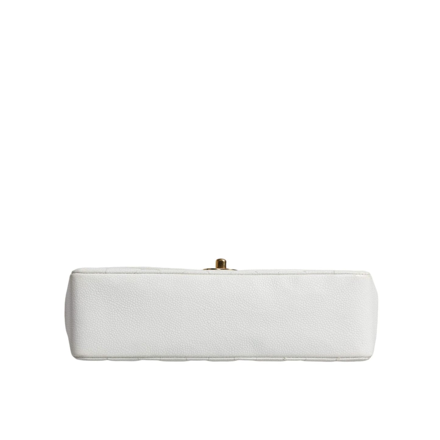 Chanel White Medium Classic DIANA Shoulder Bag Gold Plated Purse