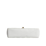 Chanel White Medium Classic DIANA Shoulder Bag Gold Plated Purse