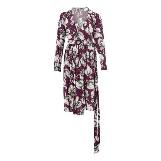 Lardini Elegant Purple Viscose Dress Lardini Dark Slate Gray