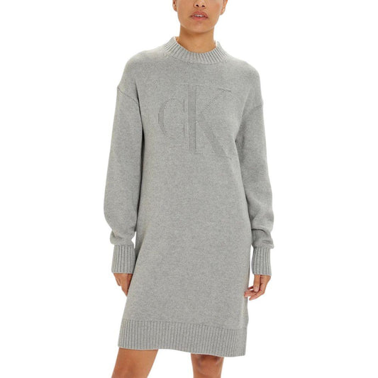 Calvin Klein Jeans Gray Organic Cotton Dress Calvin Klein Jeans Dark Gray