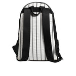 Dolce & Gabbana Black White Vulcano Royal King Print Men Backpack Bag