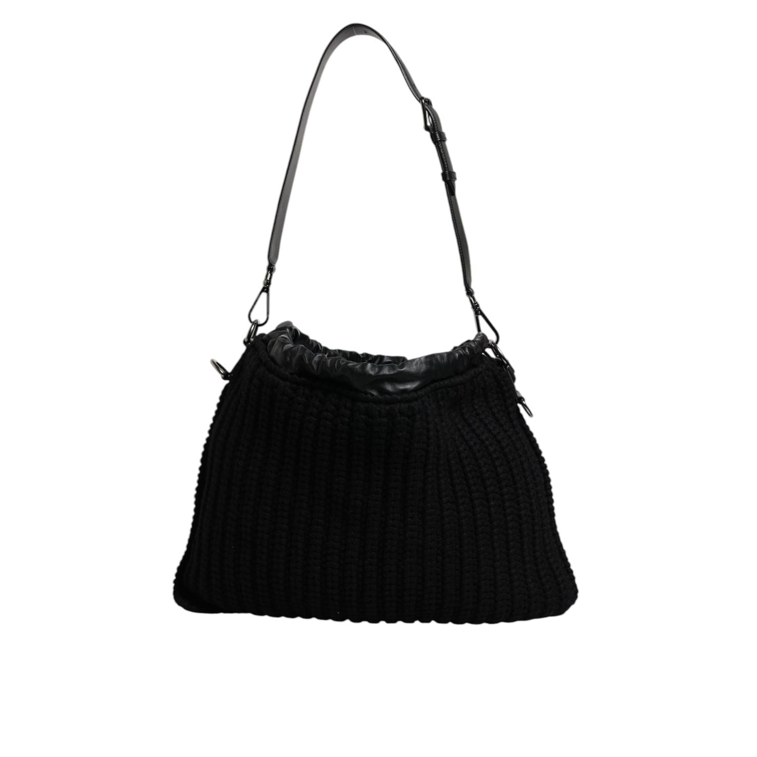 Front view with bag zipped and handles upright.