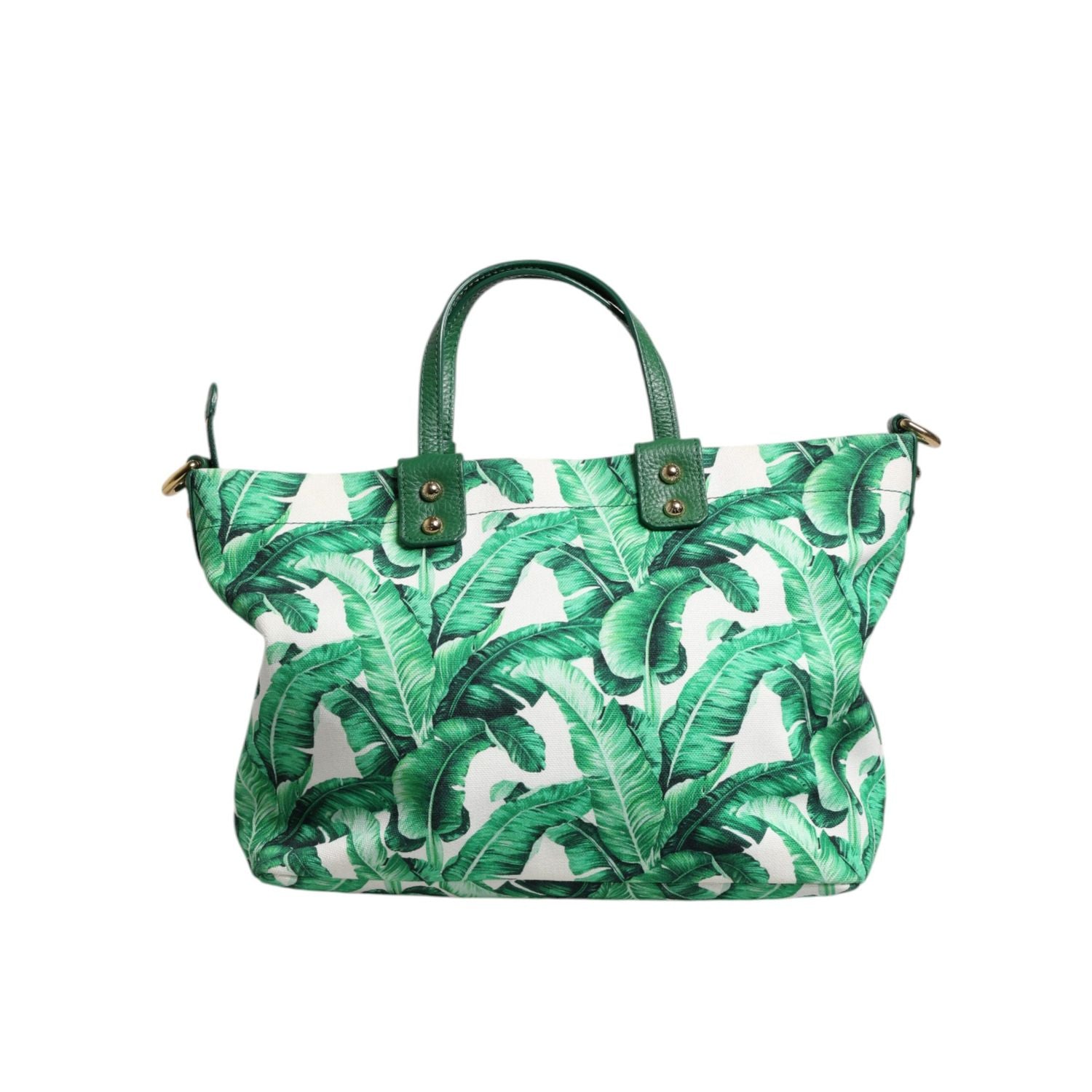 Dolce & Gabbana Green Canvas Botanical Garden Women Tote Bag