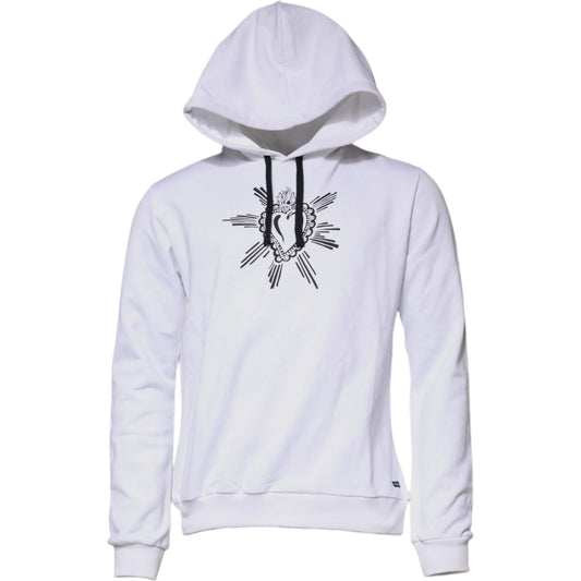 Dolce & Gabbana White Sacred Heart Hooded Sweatshirt Sweater TSH878545-48
