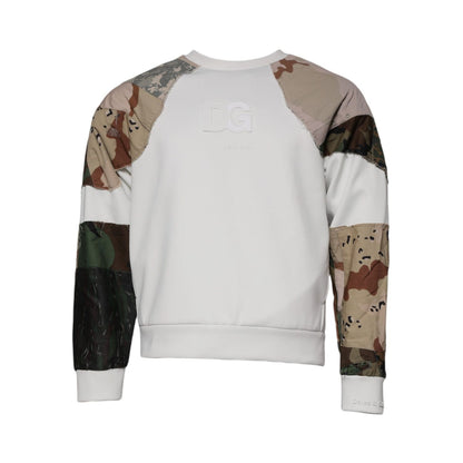 Dolce & Gabbana Multicolor Patchwork Cotton Crew Neck Sweater