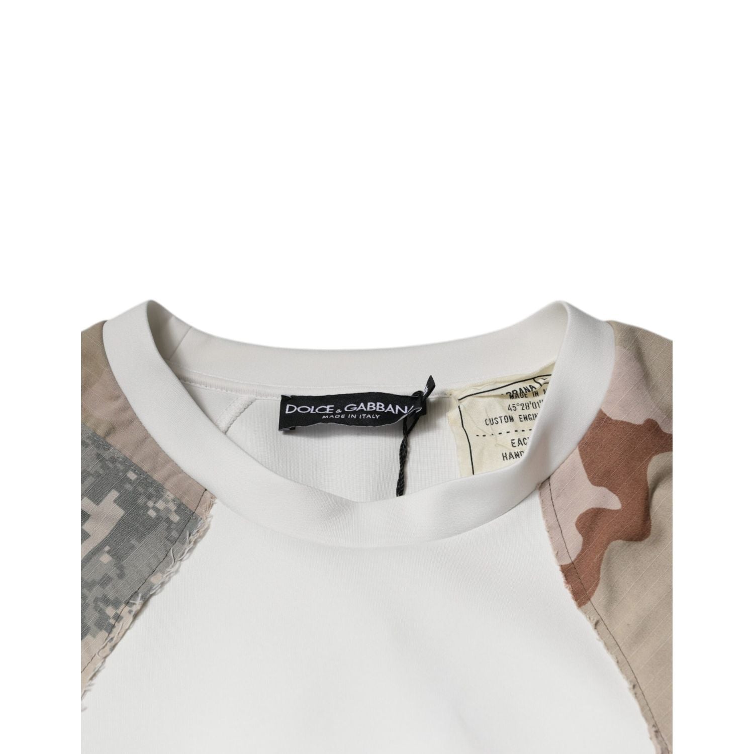 Dolce & Gabbana Multicolor Patchwork Cotton Crew Neck Sweater