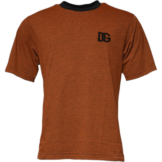 Dolce & Gabbana Brown DG Logo Polyester Crew Neck T-shirt TSH878562-48