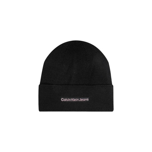 Calvin Klein Black Cotton Hat Calvin Klein Black