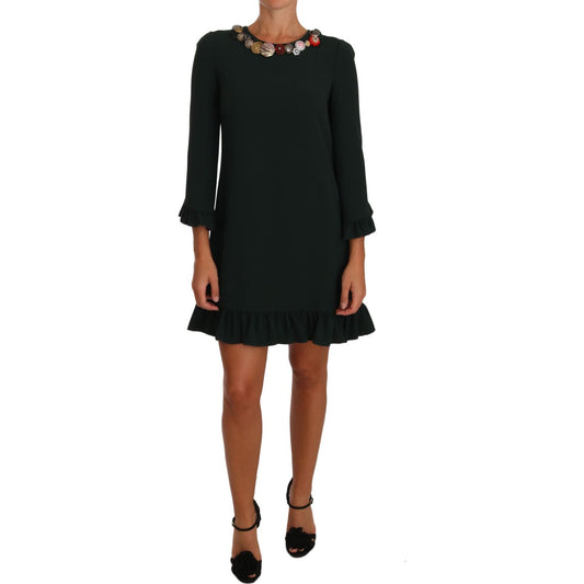 Dolce & Gabbana Enchanted Sicily Green Crystal Dress Dolce & Gabbana Rosy Brown