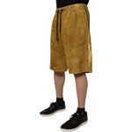 Dolce & Gabbana Brown Lambskin Suede Men Bermuda Shorts PAN75240-50