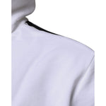Dolce & Gabbana White Full Zip Hooded Sweatshirt Sweater TSH87200-50