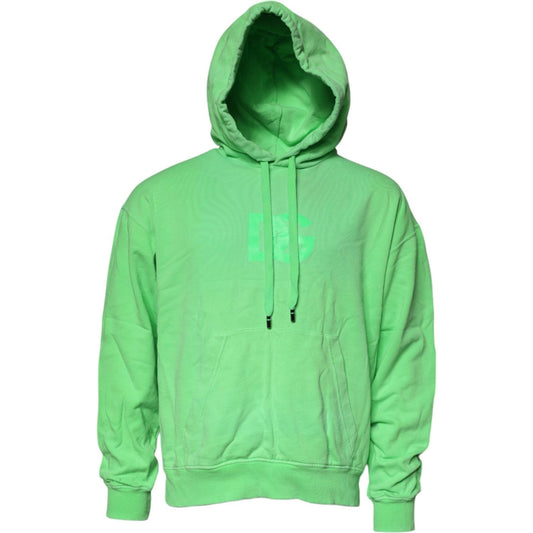 Dolce & Gabbana Green Logo Hooded Pullover Sweatshirt Sweater TSH878510-50