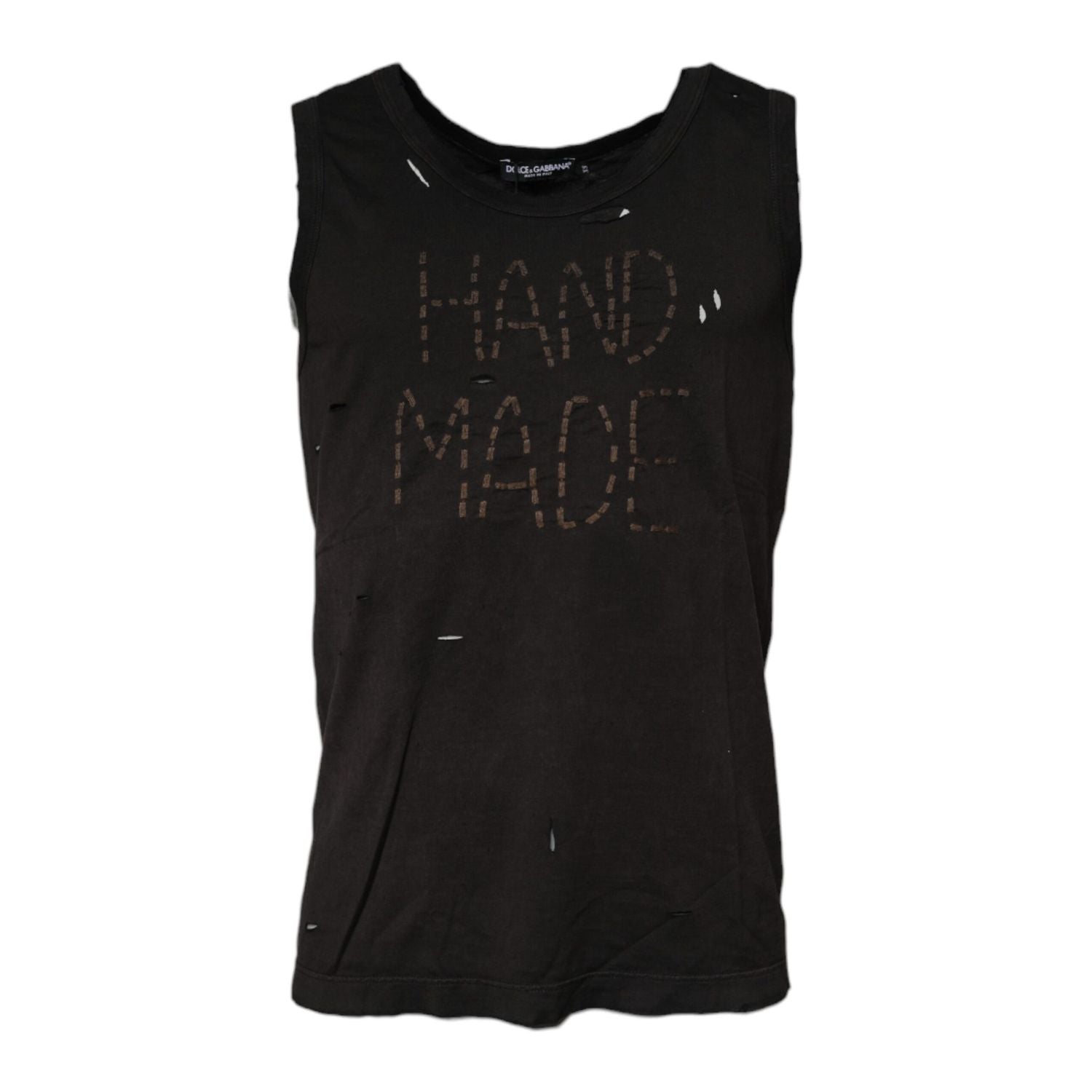 Dolce & Gabbana Black Sleeveless Round Neck Tank T-shirt