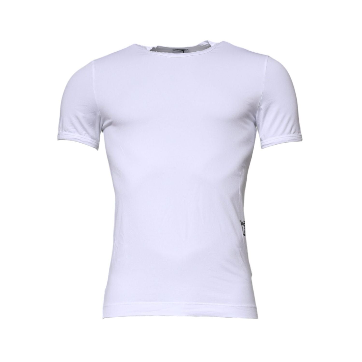 Dolce & Gabbana White Cotton Stretch Crewneck Underwear T-shirt
