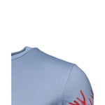 Dolce & Gabbana Light Blue Coral Cotton Men Crew Neck T-shirt