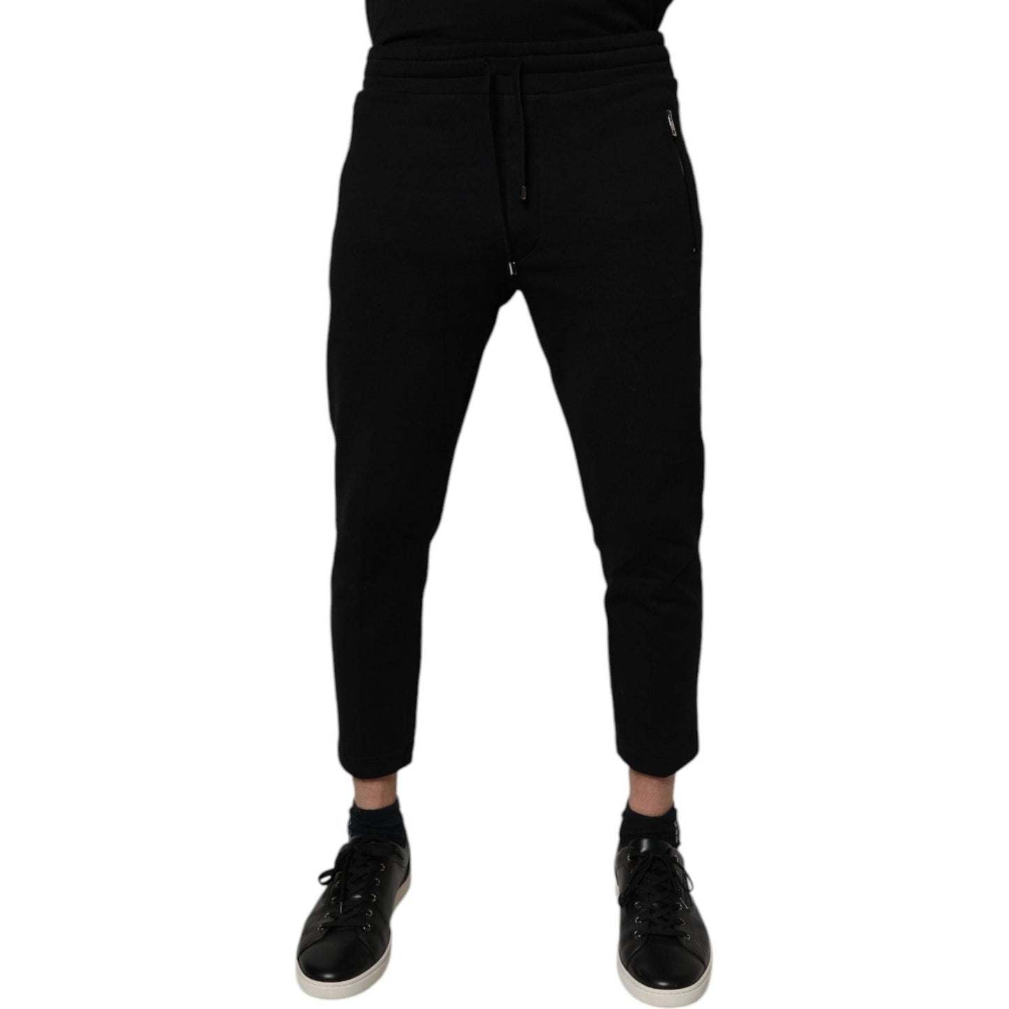 Dolce & Gabbana Black Cotton Jogger Jogging Pants