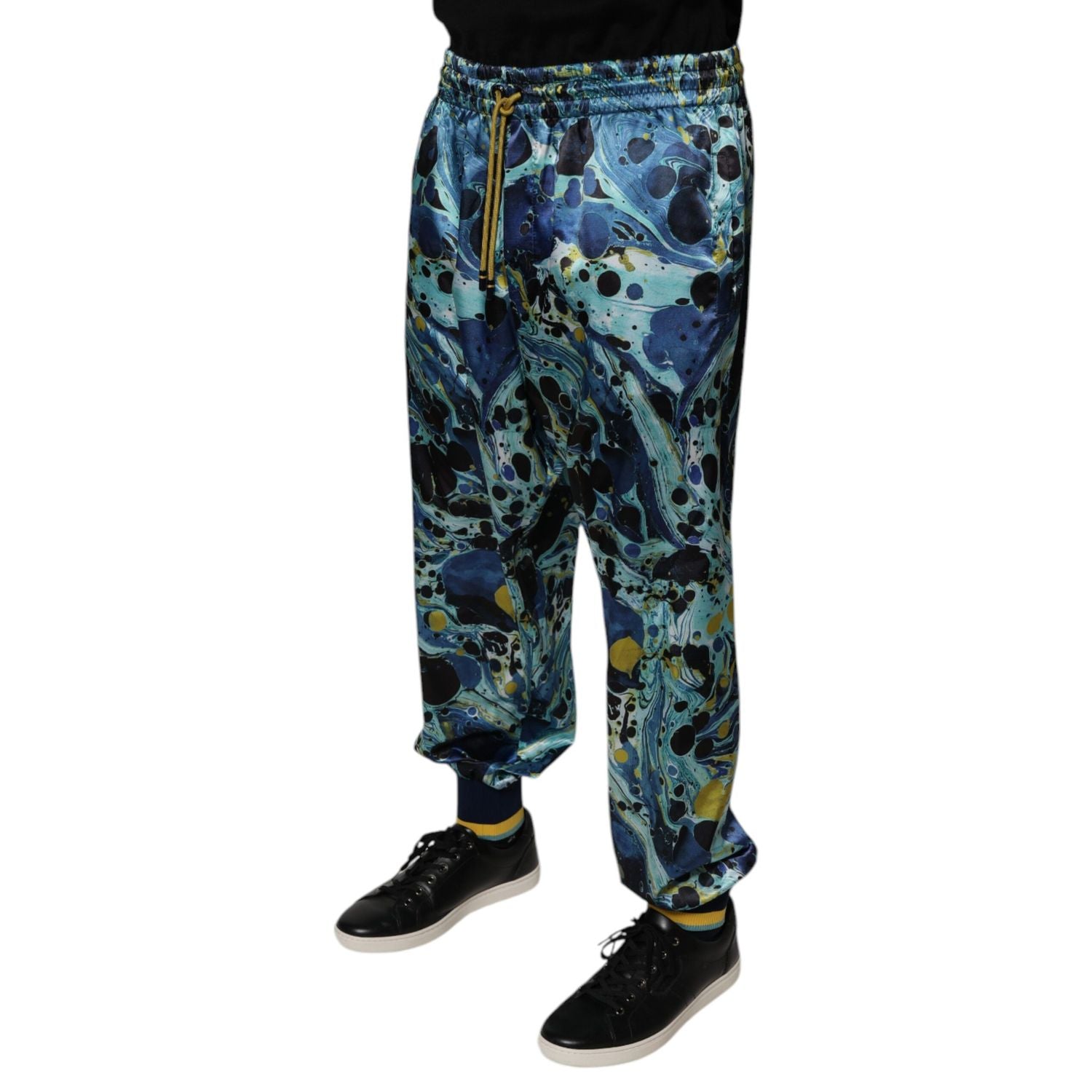 Dolce & Gabbana Multicolor Marble Print Jogger Men Sweatpants Pants
