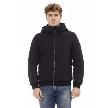 Baldinini Trend Black Polyester Hoodie