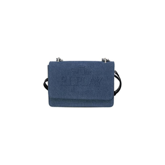 Replay Blue Polyester Shoulder Bag