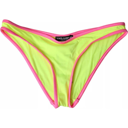 Dolce & Gabbana Yellow Pink Nylon Swimwear Bottom Beachwear Bikini Dolce & Gabbana Light Goldenrod